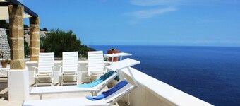 Large villa with outdoor jacuzzi over the sea