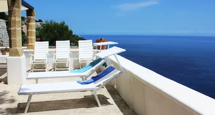 Large villa with outdoor jacuzzi over the sea