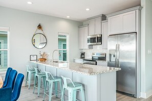 Fridge, microwave, dishwasher, coffee/tea maker - 1 Naut On Call - Beachfront, exceptional views and easy beach access!! (Crystal Beach)