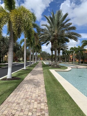 Outdoor pool, a heated pool