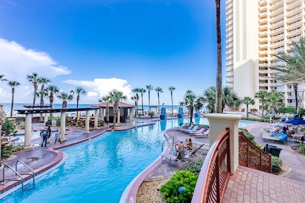 Indoor pool, a heated pool - Shores of Panama 1705 - Stunning Gulf Front Unit with reserved parking (Panama City Beach)