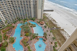 Indoor pool, a heated pool - Shores of Panama 1705 - Stunning Gulf Front Unit with reserved parking (Panama City Beach)