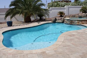 Pool - Luxury Lake Havasu Getaway: Spacious 3-Bedroom with Pool and Lake Views! (Lake Havasu City)