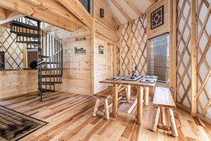 Dining - McBeary is Cozy, Cute, Luxury Yurt w/ Big Deck, Hot Tub - Next to Dollywood (Pigeon Forge)