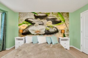 4 bedrooms, iron/ironing board, WiFi, bed sheets