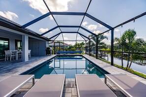 Outdoor pool, a heated pool