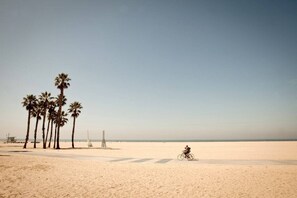Beach nearby, sun loungers