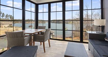 New! Lakefront with Views from Every Window - With Dock, Fire Pit, BBQ, Kayaks