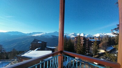 Arcs 1800, Vogel building, Mont-Blanc view, 200m from slopes and shops