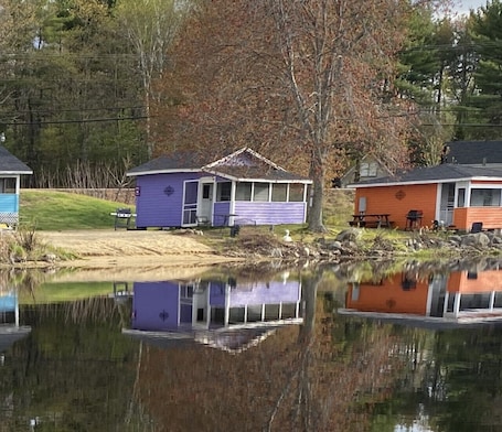 Exterior. Lakefront Purple Cottage