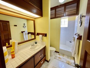 Shower, hair dryer, towels - Quick Walk to Town! Beachfront, Amazing Sunrises. Gold Standard Registered. (San Pedro)
