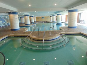 Indoor pool, outdoor pool - Unit 1203 Mar Vista Grande Oceanfront Resort.  STUNNING 3 BR, 3 BA -Sleeps 8. (North Myrtle Beach)