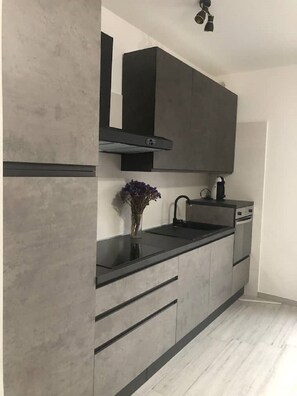 Fridge, oven, stovetop, dishwasher