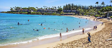 På stranden, badehåndklæder
