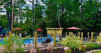 Hide-A-Way Cabin, Pool & AC, Authetic Adirondack Cabin Steps from Loon Lake
