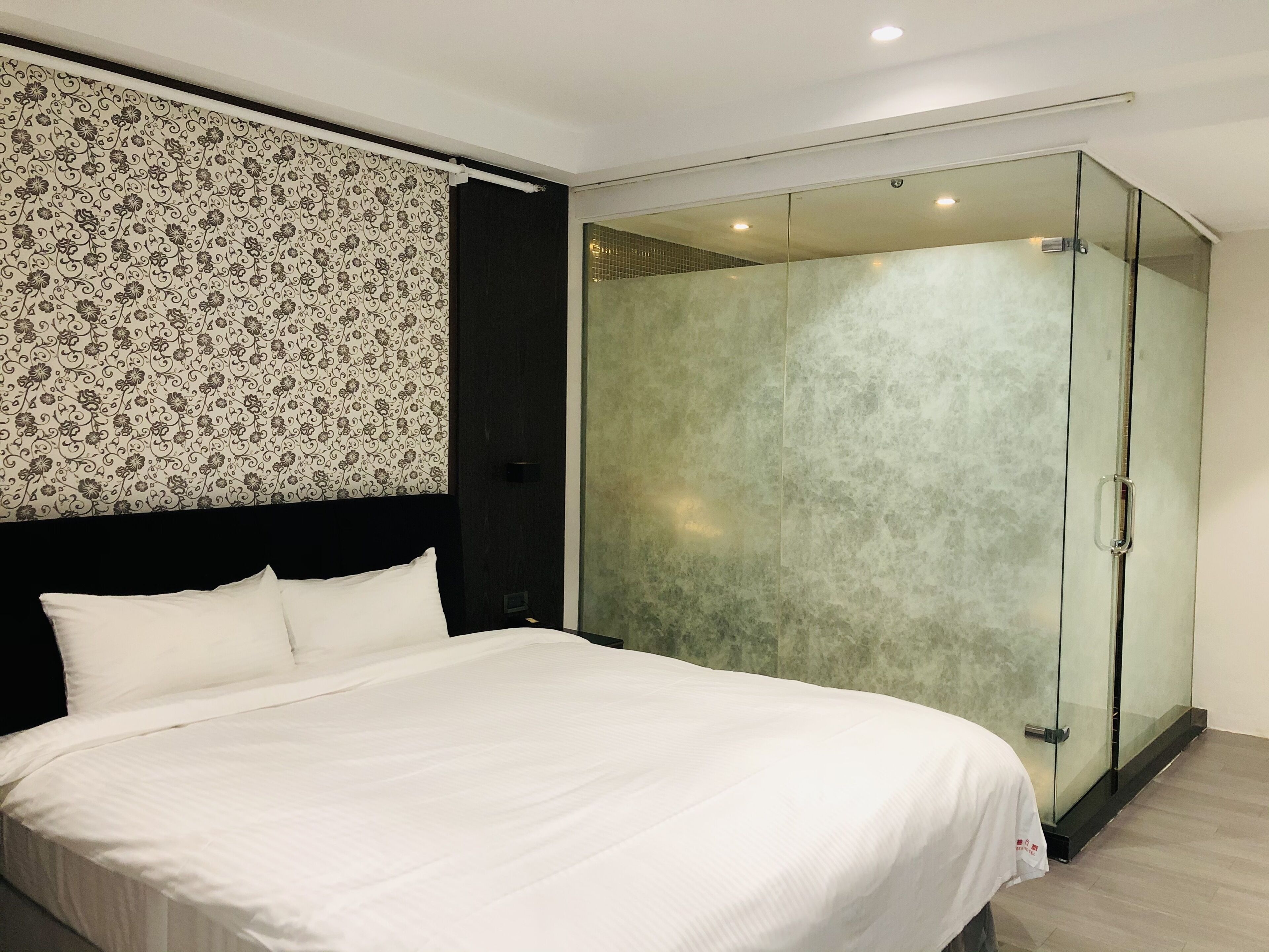 minibar, desk, laptop workspace, blackout curtains