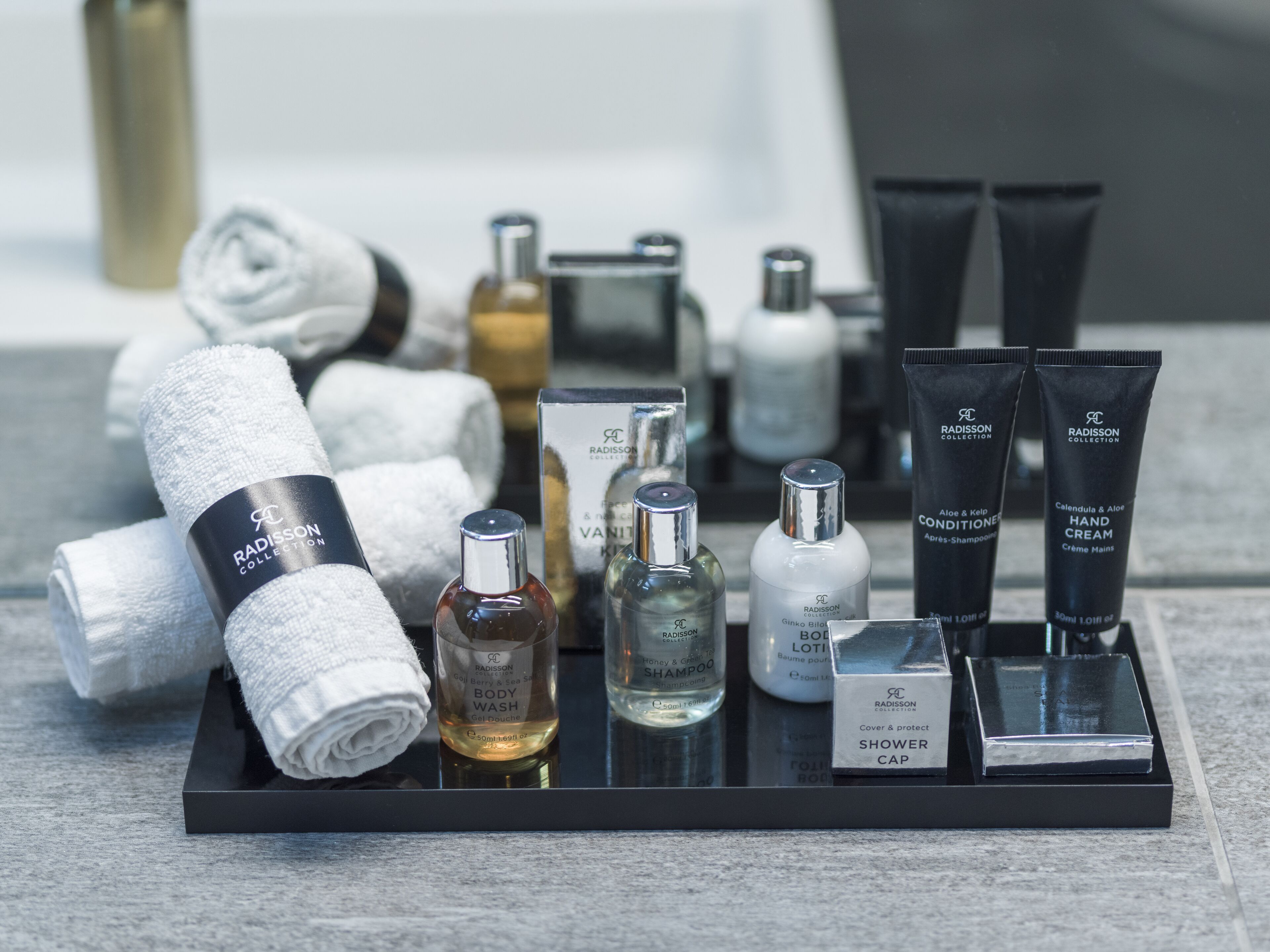 free toiletries, hair dryer, bathrobes, slippers