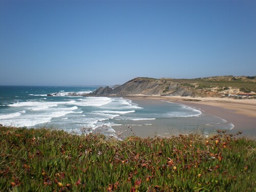 Family-friendly villa has private pool, short walk to Burgau Beach