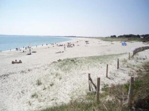 Beach nearby, sun loungers