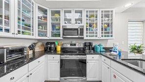 Fridge, microwave, oven, stovetop - San Carlos 1201 ~ Stunning beach front condo ~ Corner Balcony (Gulf Shores)