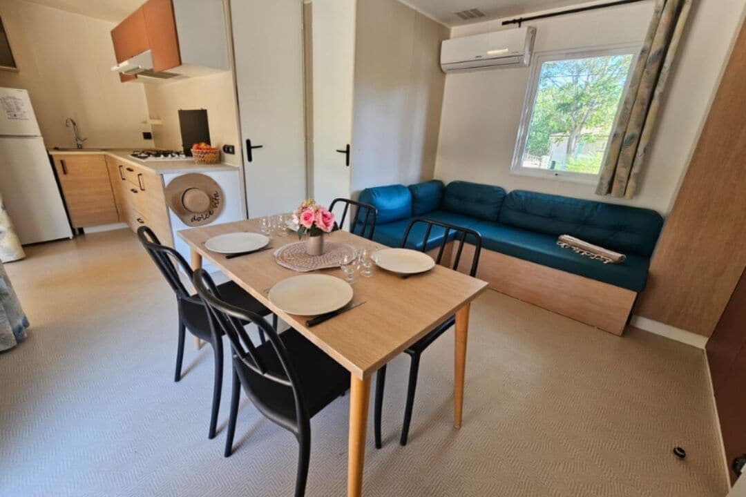 Nhà di động Premium | Khu phòng khách | TV màn hình phẳng, banh bàn, bàn bóng bàn 