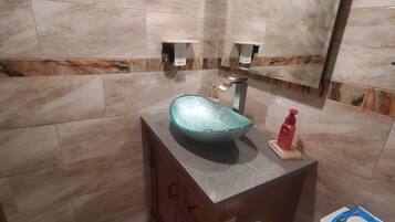 Shower, toilet paper