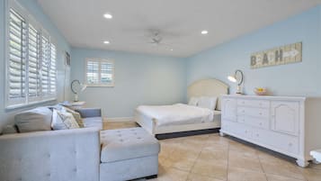 3 habitaciones, tabla de planchar con plancha, cuna de viaje y wifi