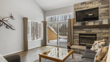 Télévision, cheminée