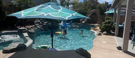 Outdoor pool, a heated pool