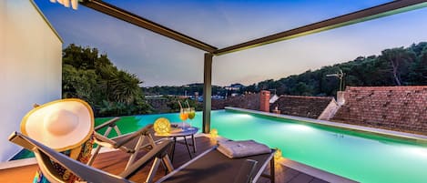 A heated pool