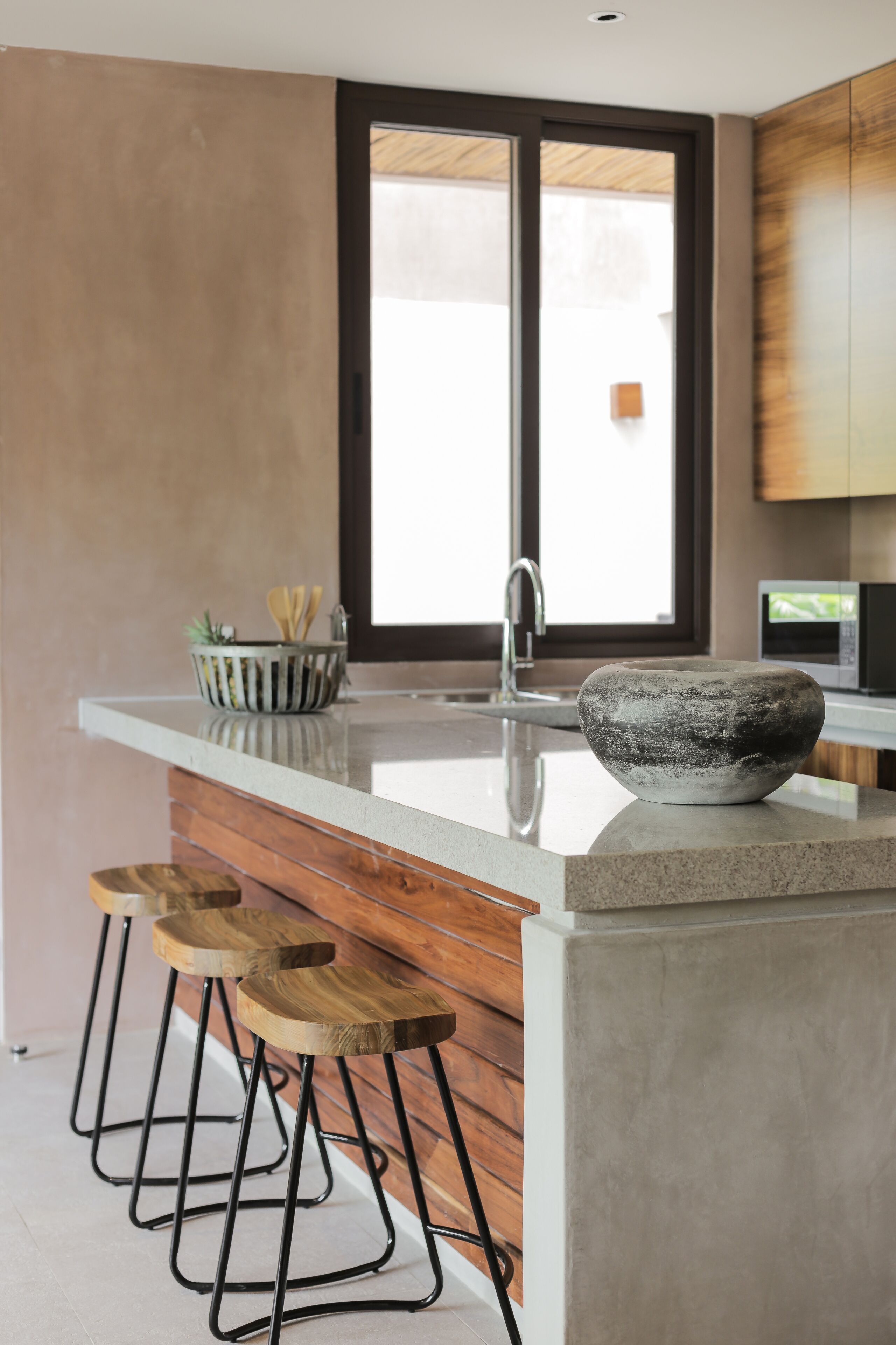 standard apartment, 1 king bed with sofa bed | living area | 55-inch smart tv with digital channels, tv, smart speakers