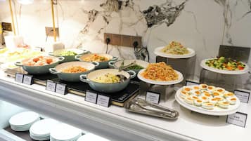 Morgunverðarhlaðborð daglega (38 CNY á mann)