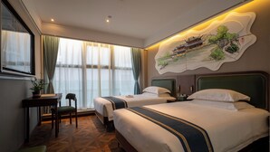 Comfort Twin Room | Langsir/tirai gelap terus, seterika/papan seterika, cadar katil 
