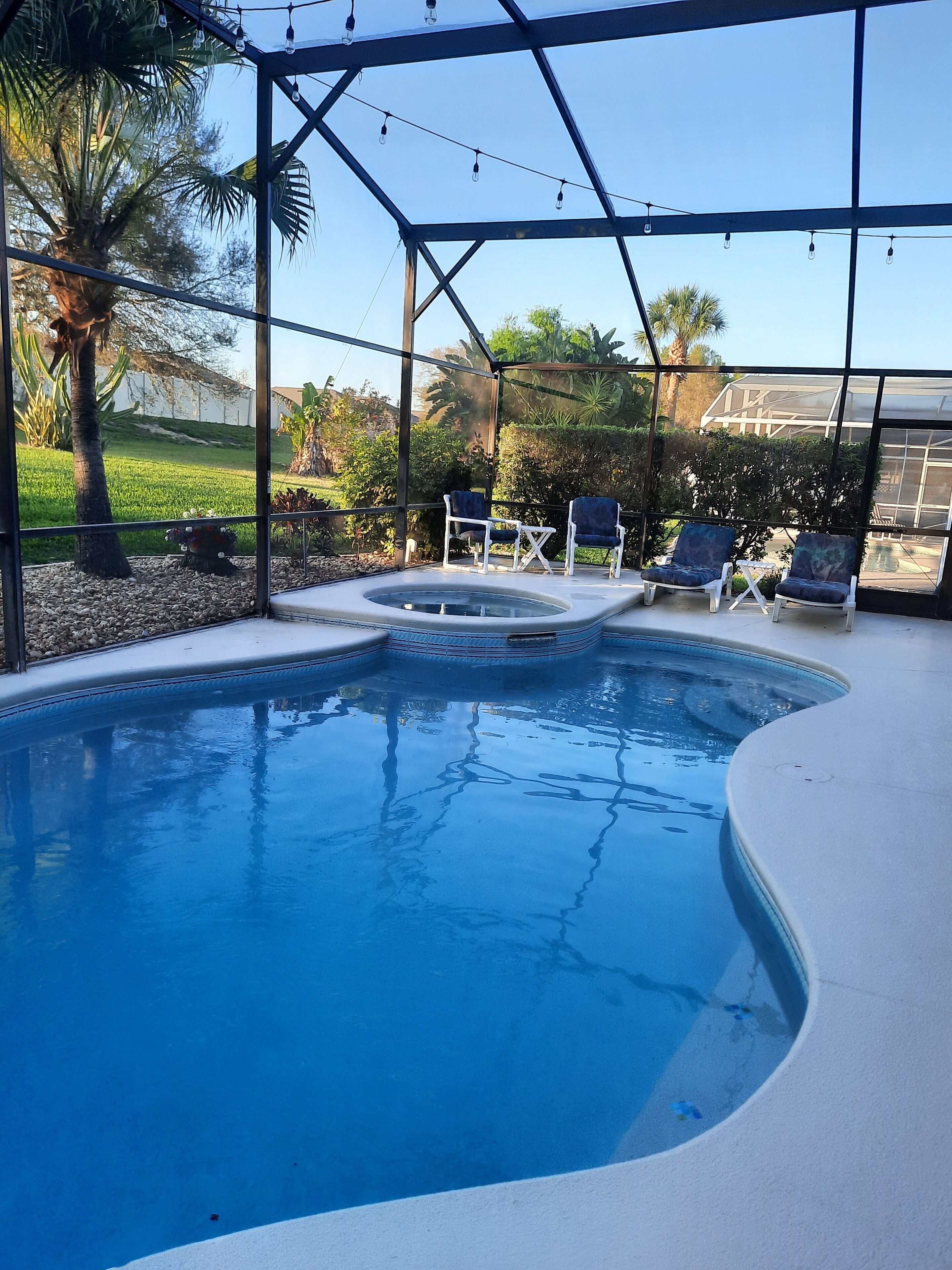 Outdoor pool, a heated pool