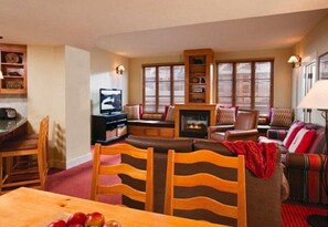 TV, fireplace, DVD player
