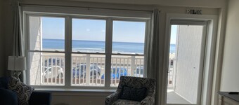 Ocean front condo with beautiful beach view furnished family vacation condo.