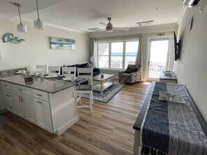 Interior - Ocean front condo with beautiful beach view furnished family vacation condo. (Hampton)