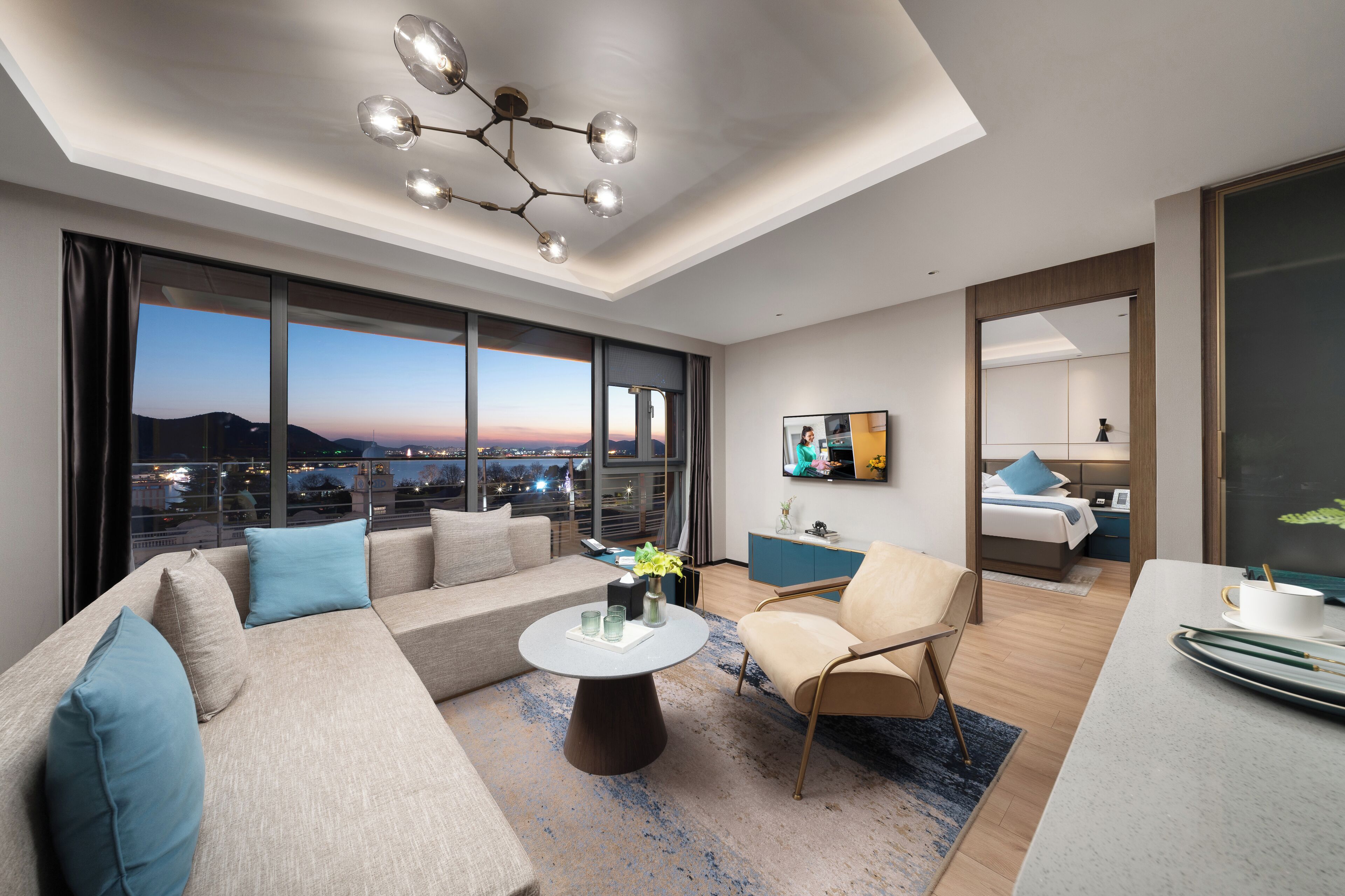 Executive Apartment, 1 Bedroom, Lake View | Down duvets, desk, laptop workspace, iron/ironing board