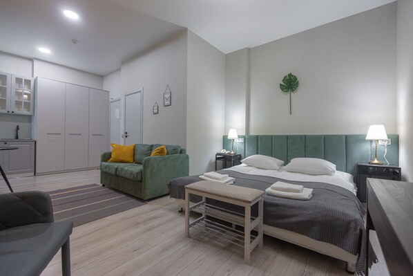 Estudio familiar | Cortinas blackout, tabla de planchar con plancha y wifi gratis 