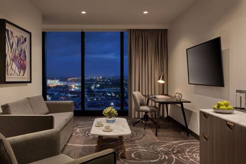 Premium bedding, pillow-top beds, in-room safe, desk