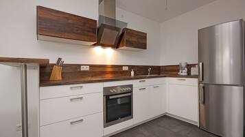 Fridge, oven, stovetop, dishwasher