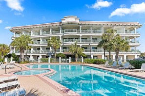 Pool - Inns at Seacrest 210 Studio/Suite. Corner Unit, Large Balcony, Great Locations! (Panama City Beach)