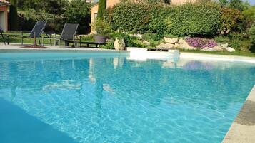 Een verwarmd zwembad