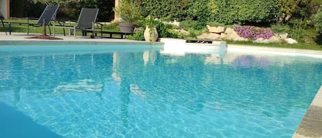A heated pool