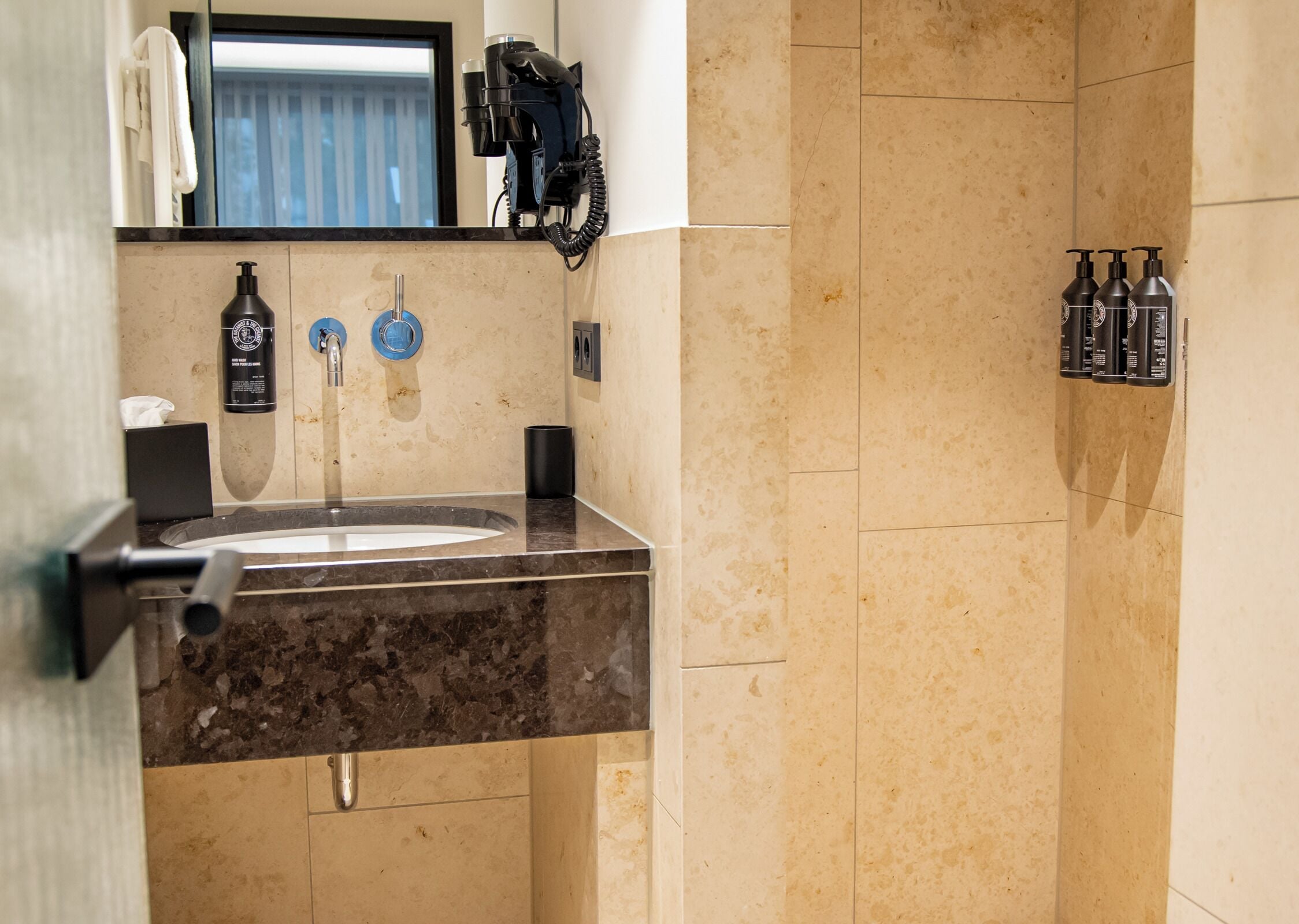 classic room, 1 single bed | bathroom | hydromassage showerhead, designer toiletries, hair dryer, towels