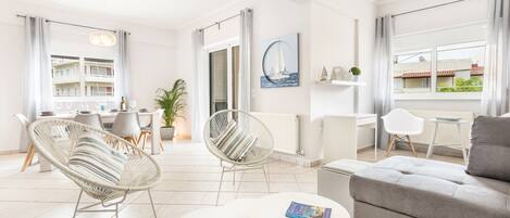 Smart TV, DVD player, books