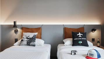 Habitación, 2 camas individuales, para no fumadores | Escritorio, espacio para trabajar con laptop y cunas gratuitas