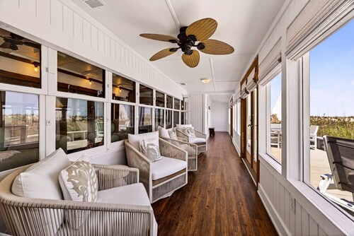 One-of-a-Kind Trolley Home, Oceanfront w/ Dune View by Tybee Cottages