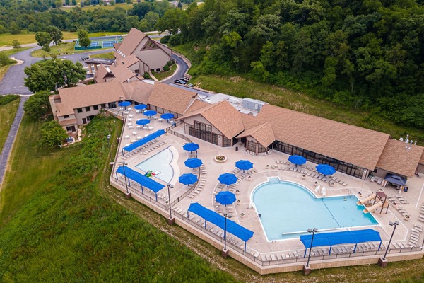 Indoor pool, a heated pool