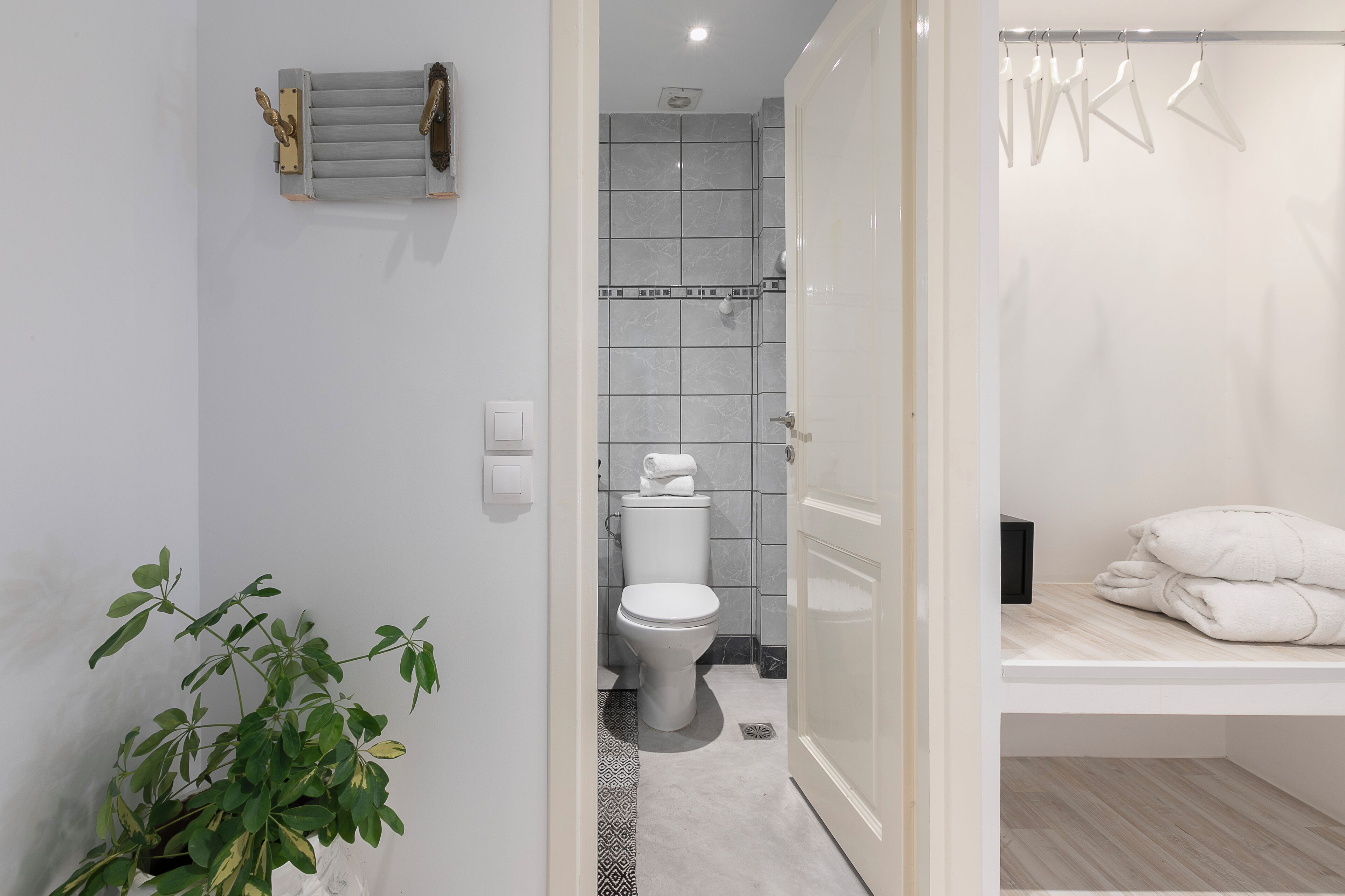 Suite | Bathroom | Shower, free toiletries, hair dryer, towels